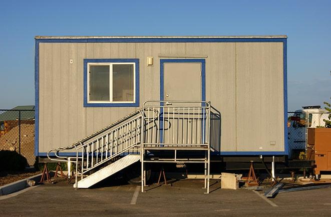 office trailers set up for remote job management